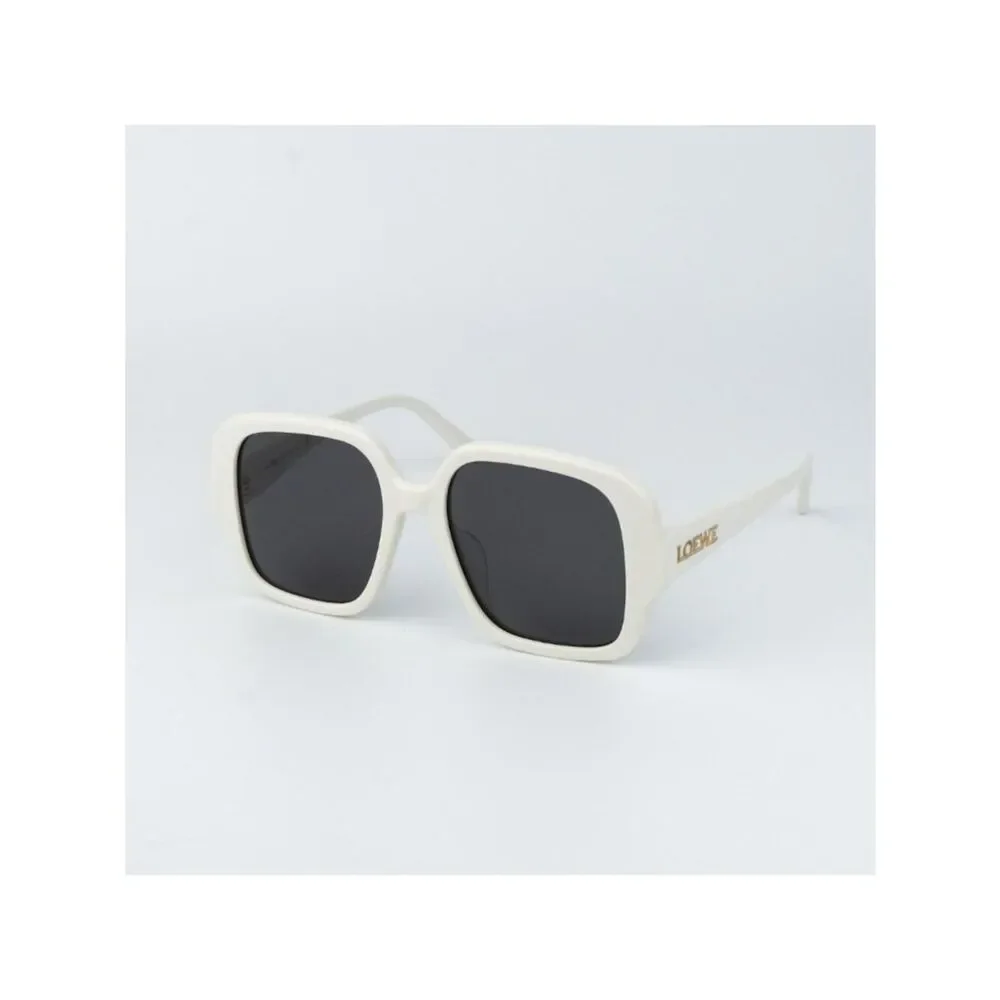Loewe Women Sunglasses Ivory Smoke Square LW40134U 25A NEW AUTHENTIC